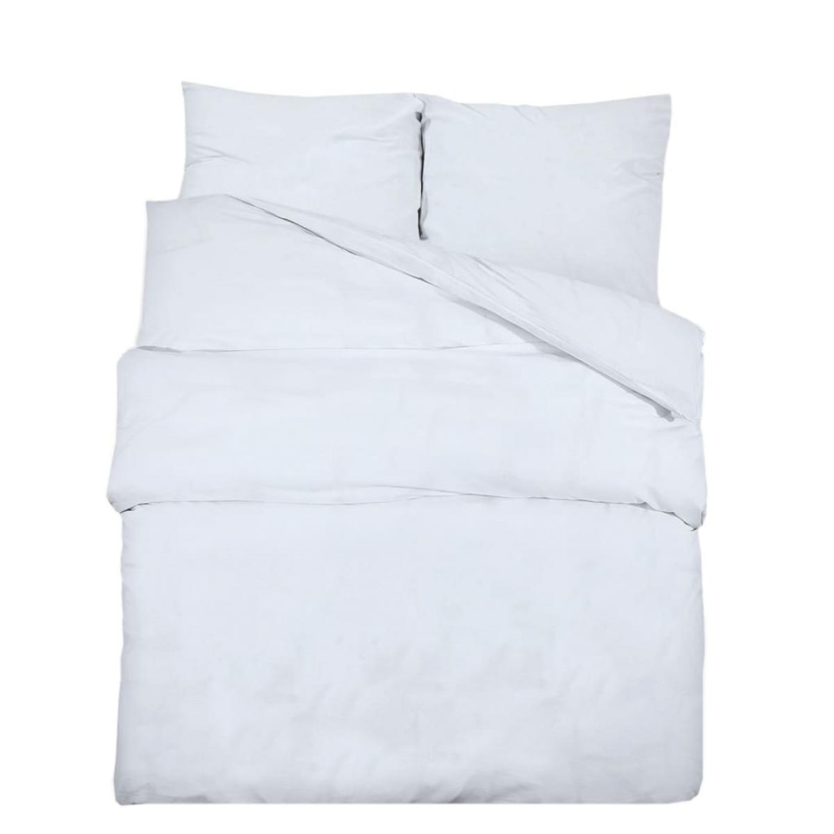 Juego de funda nórdica microfibra ligera blanco 140x200 cm