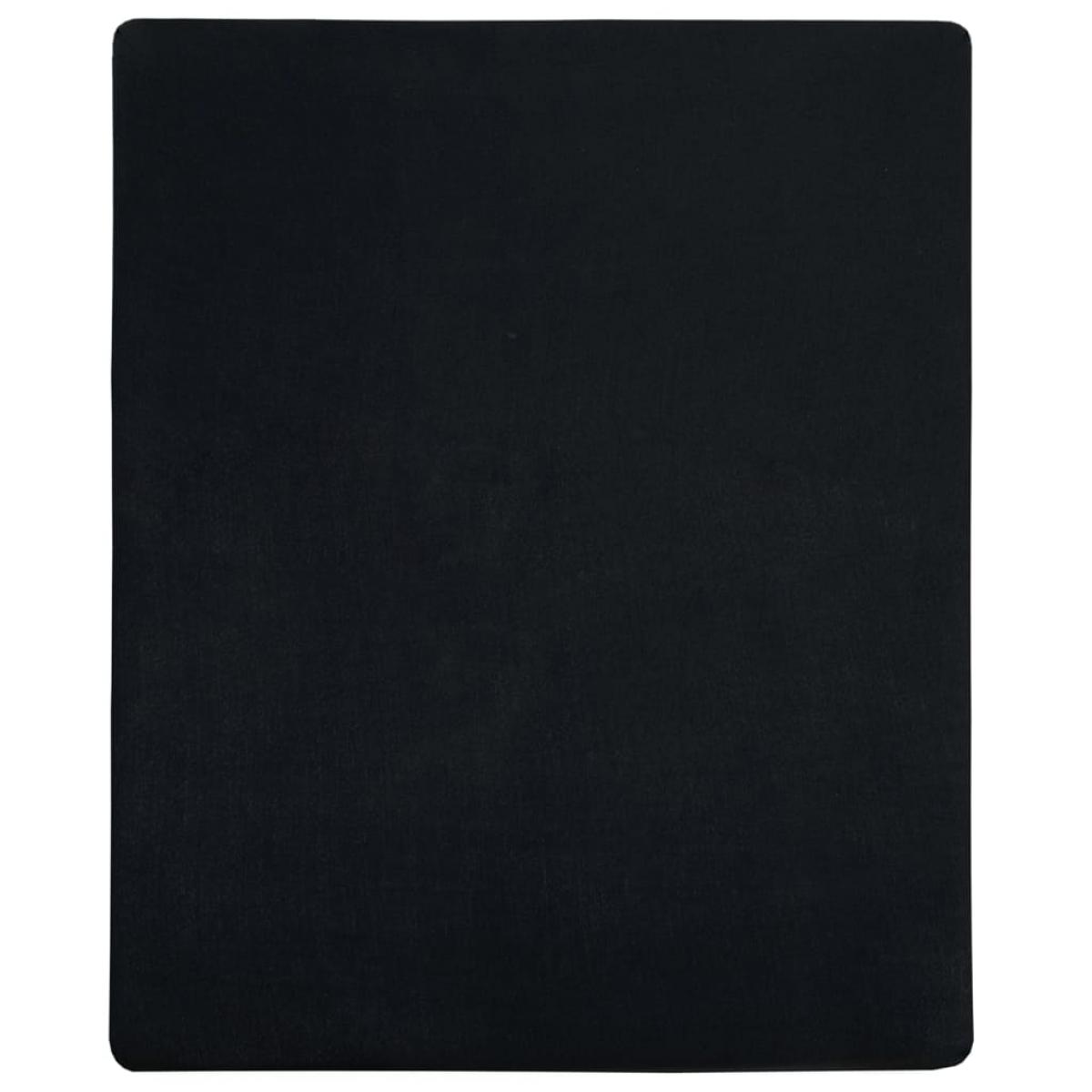 Sábanas bajeras jersey 2 uds algodón negro antracita 180x200 cm