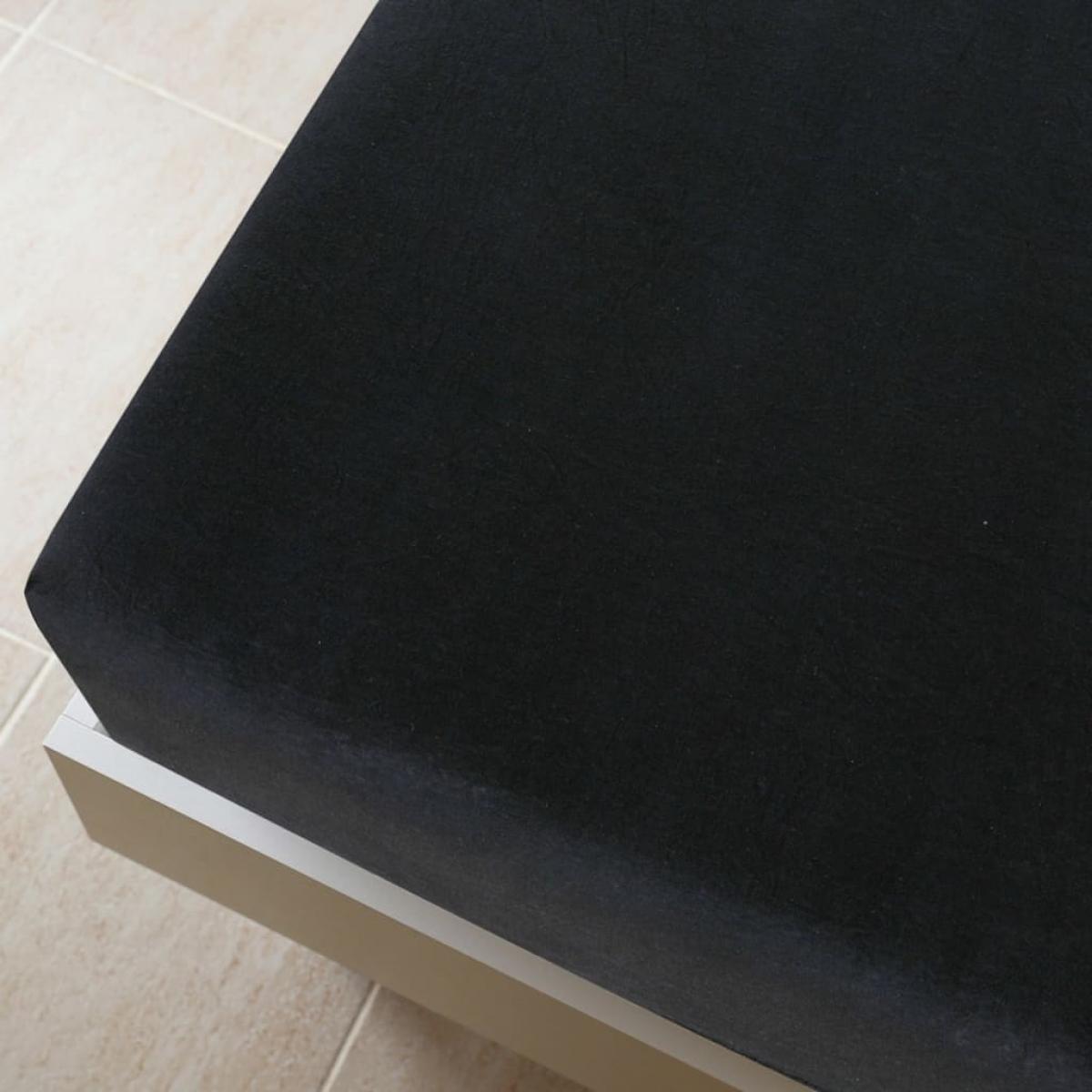 Sábanas bajeras jersey 2 uds algodón negro antracita 180x200 cm
