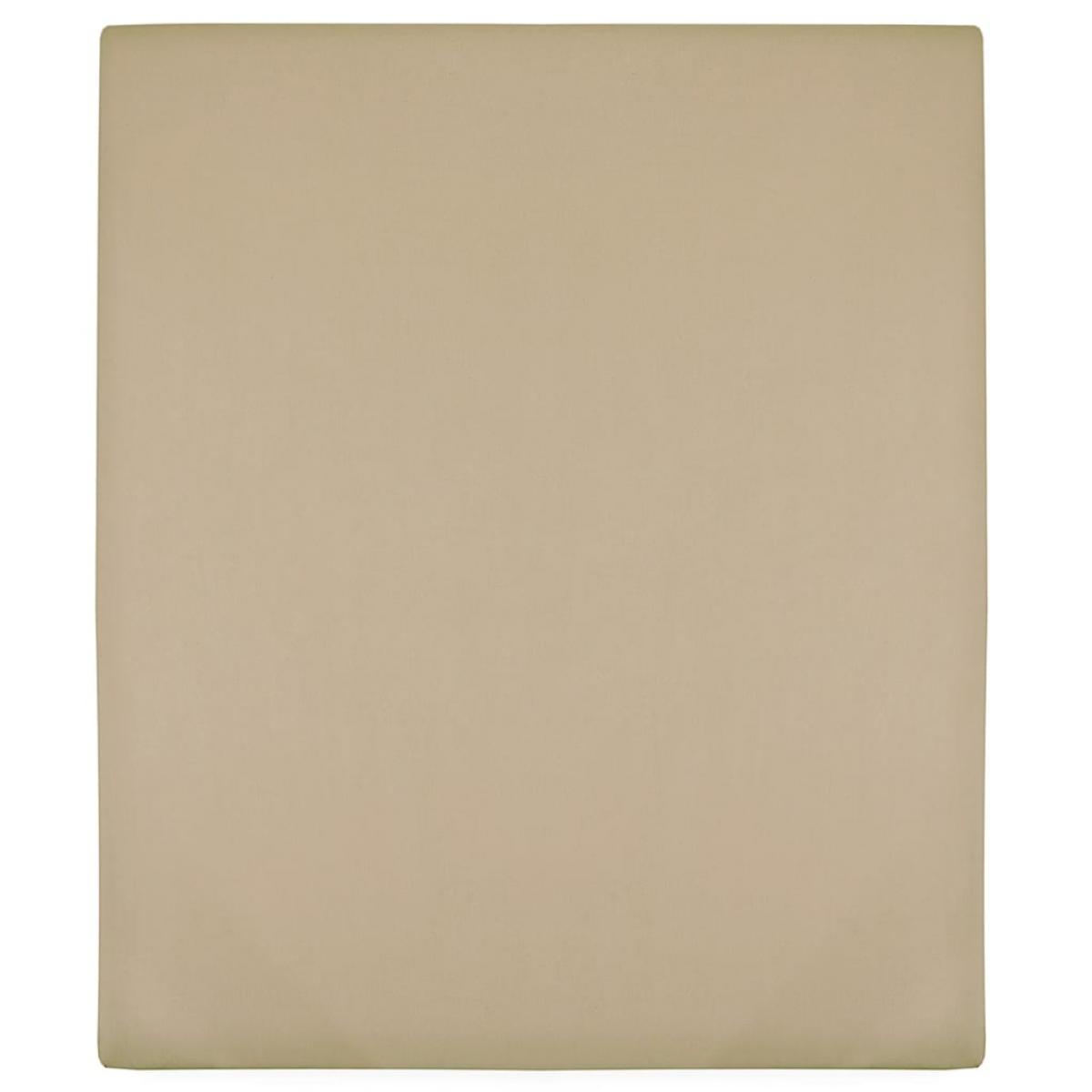 Sábanas bajeras jersey 2 uds algodón gris taupe 140x200 cm