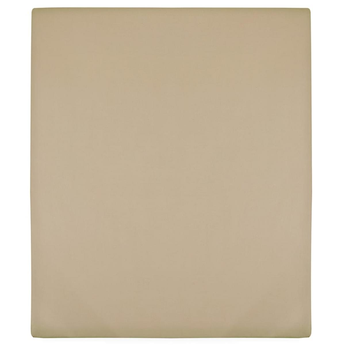 Sábanas bajeras jersey 2 uds algodón gris taupe 160x200 cm