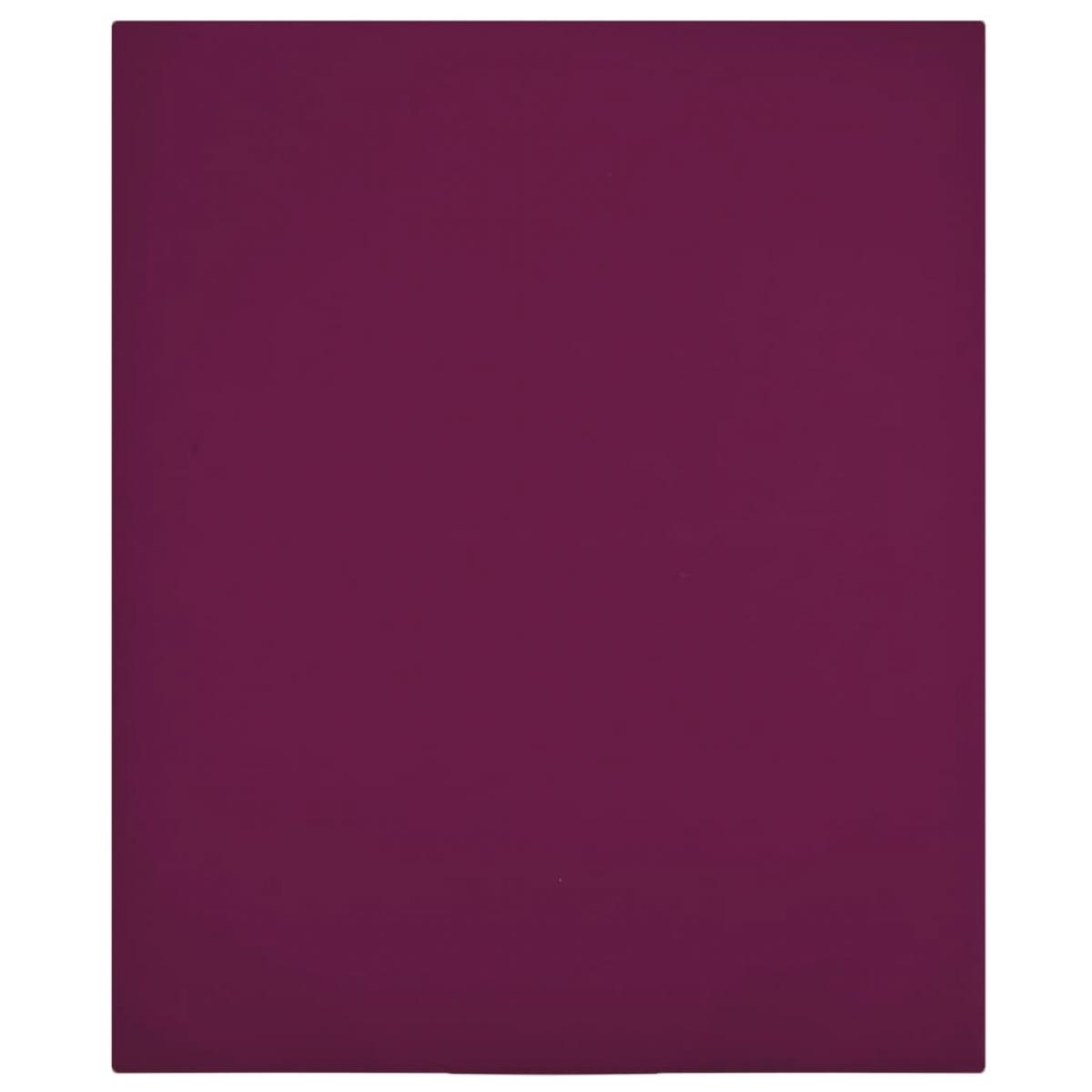 Sábanas bajeras jersey 2 uds algodón burdeos 180x200 cm