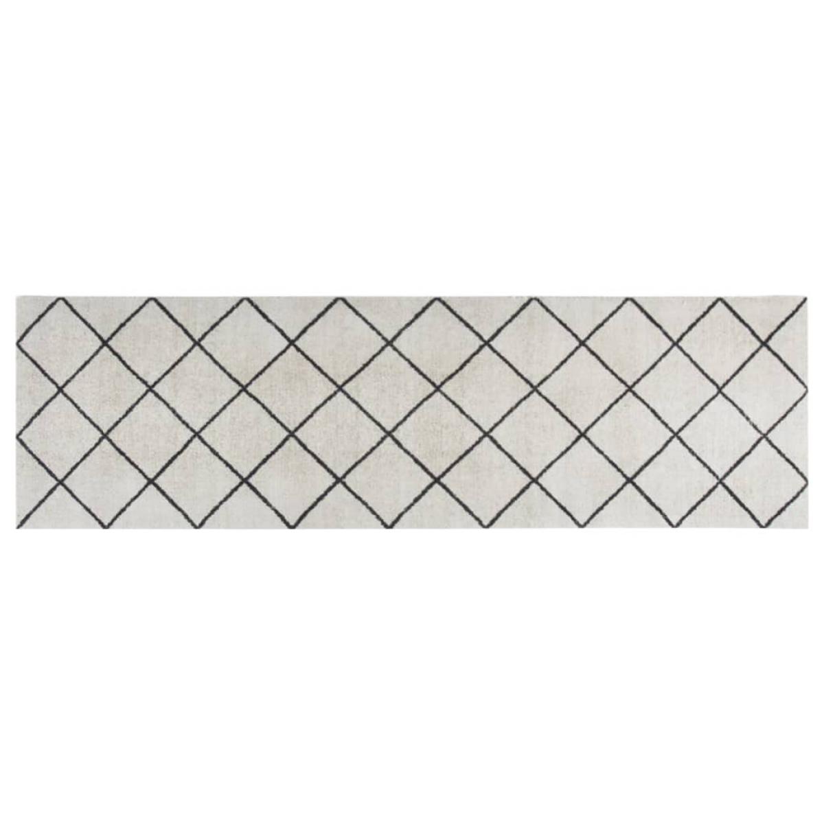Alfombra de cocina lavable terciopelo cuadrados 60x180 cm