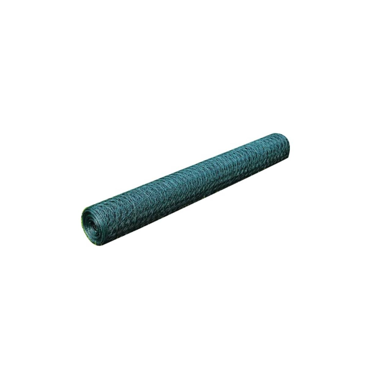 Alambrada de gallinero con revestimiento PVC verde 25x0,5 m