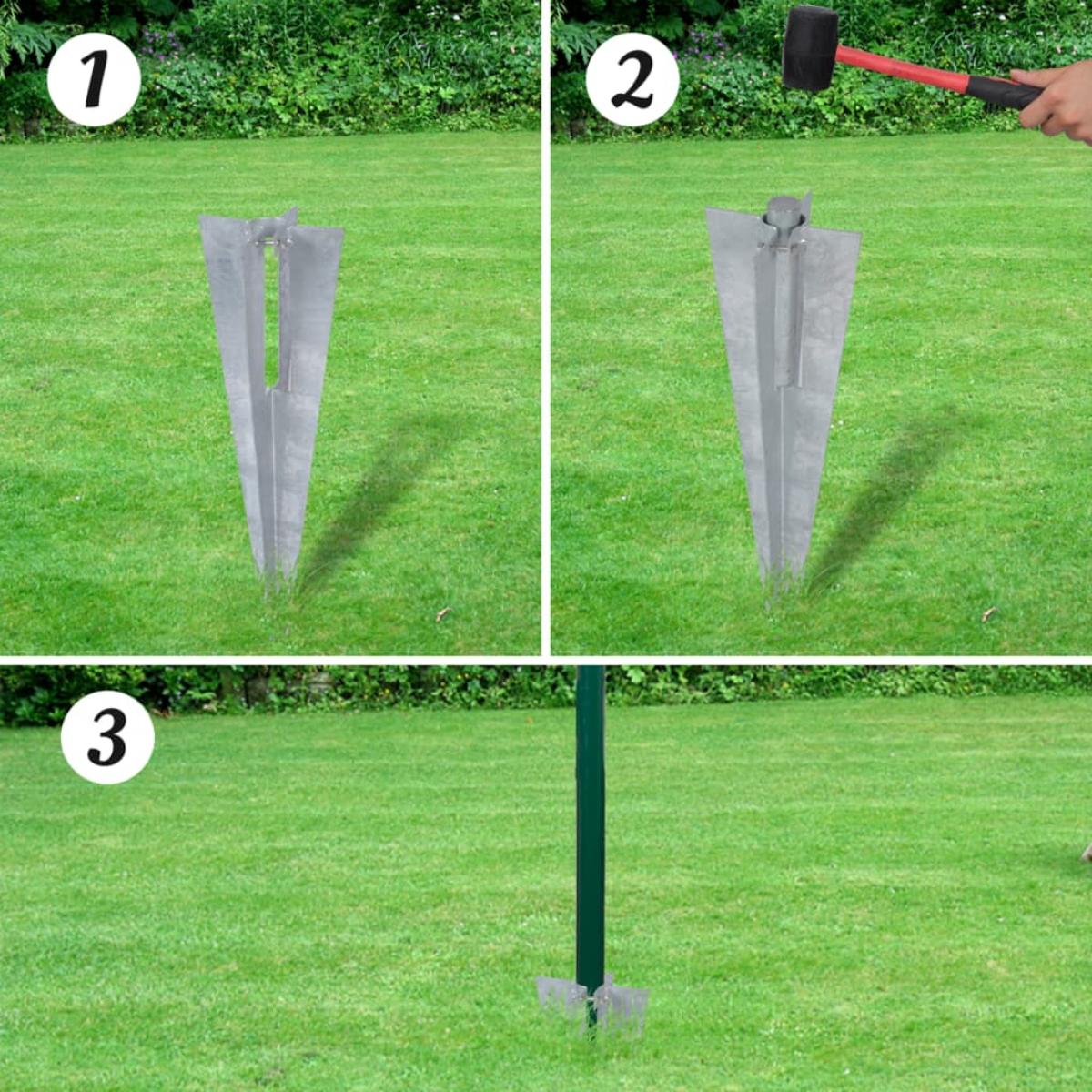 Set de euro valla acero verde 25x1 m
