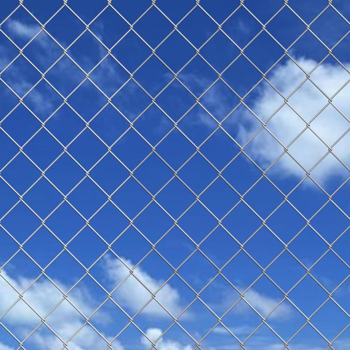 Valla de alambre acero galvanizado plateado 15x1,5 m