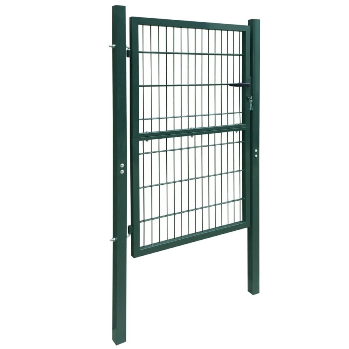 Cancela de valla 2D individual verde 106x190 cm