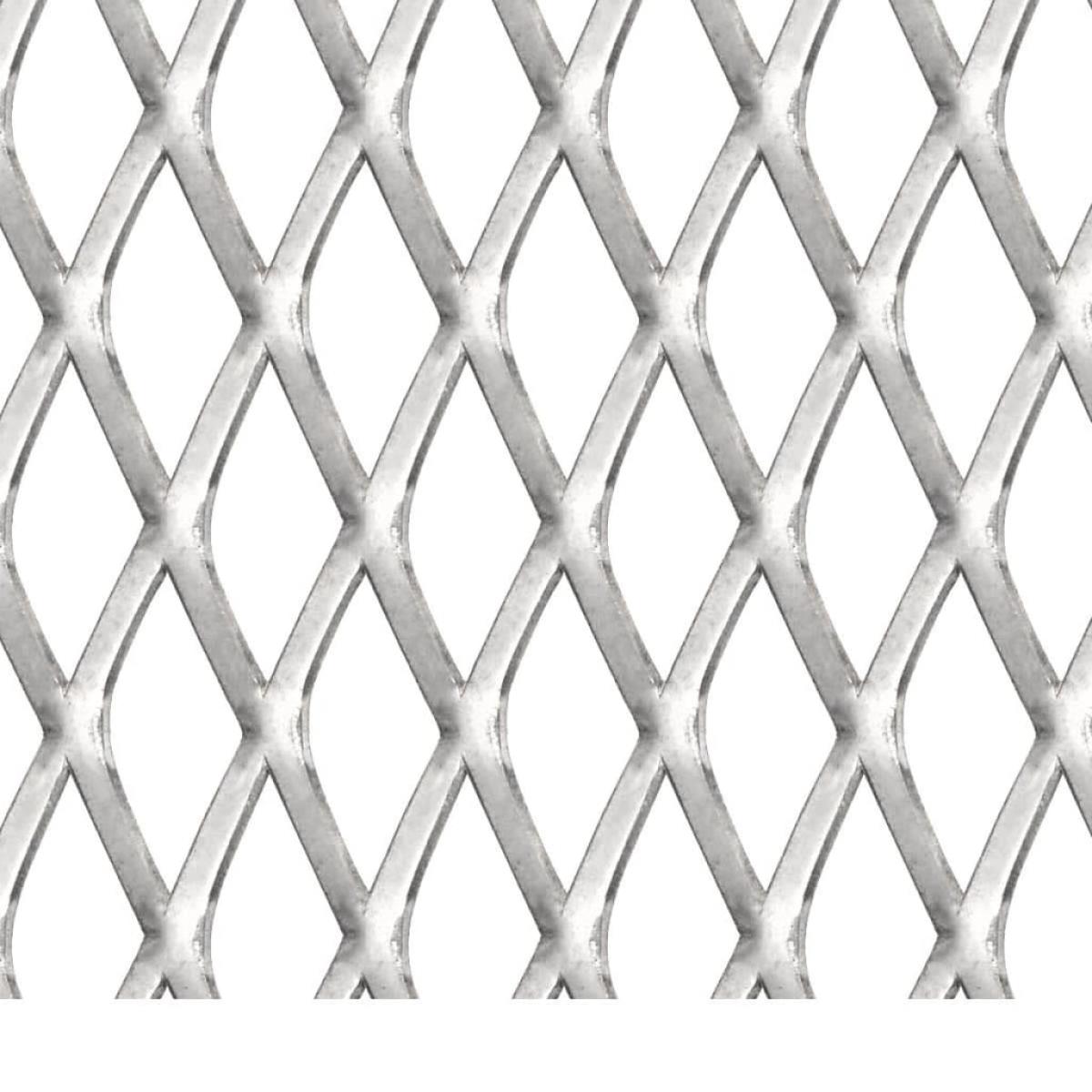 Valla alambrada jardín acero inoxidable 100x85 cm 30x17x2,5mm