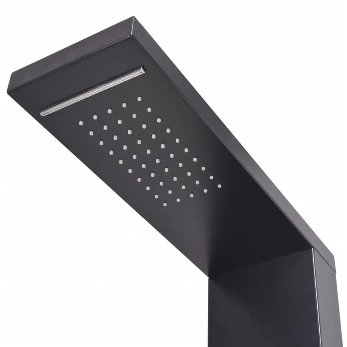 Sistema de panel de ducha aluminio negro mate