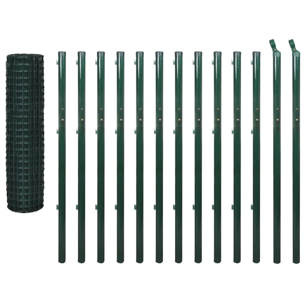 Set de Euro Valla acero verde 25x1,7 m