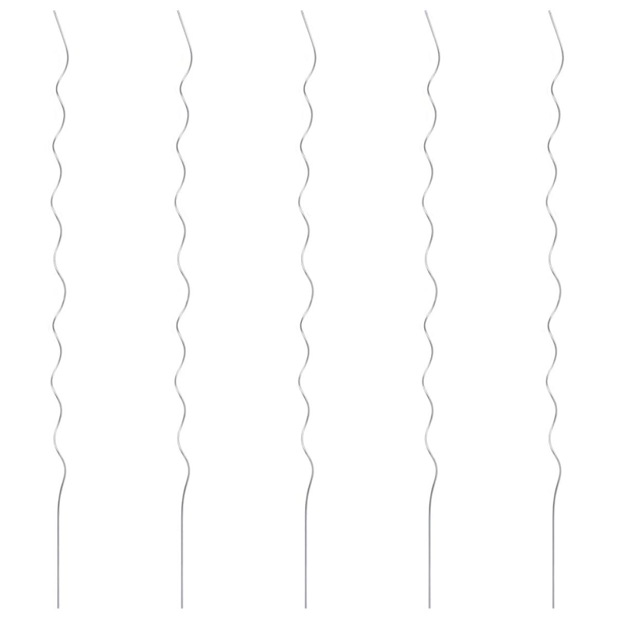 Soporte para planta espiral 5 unidades 170 cm acero galvanizado