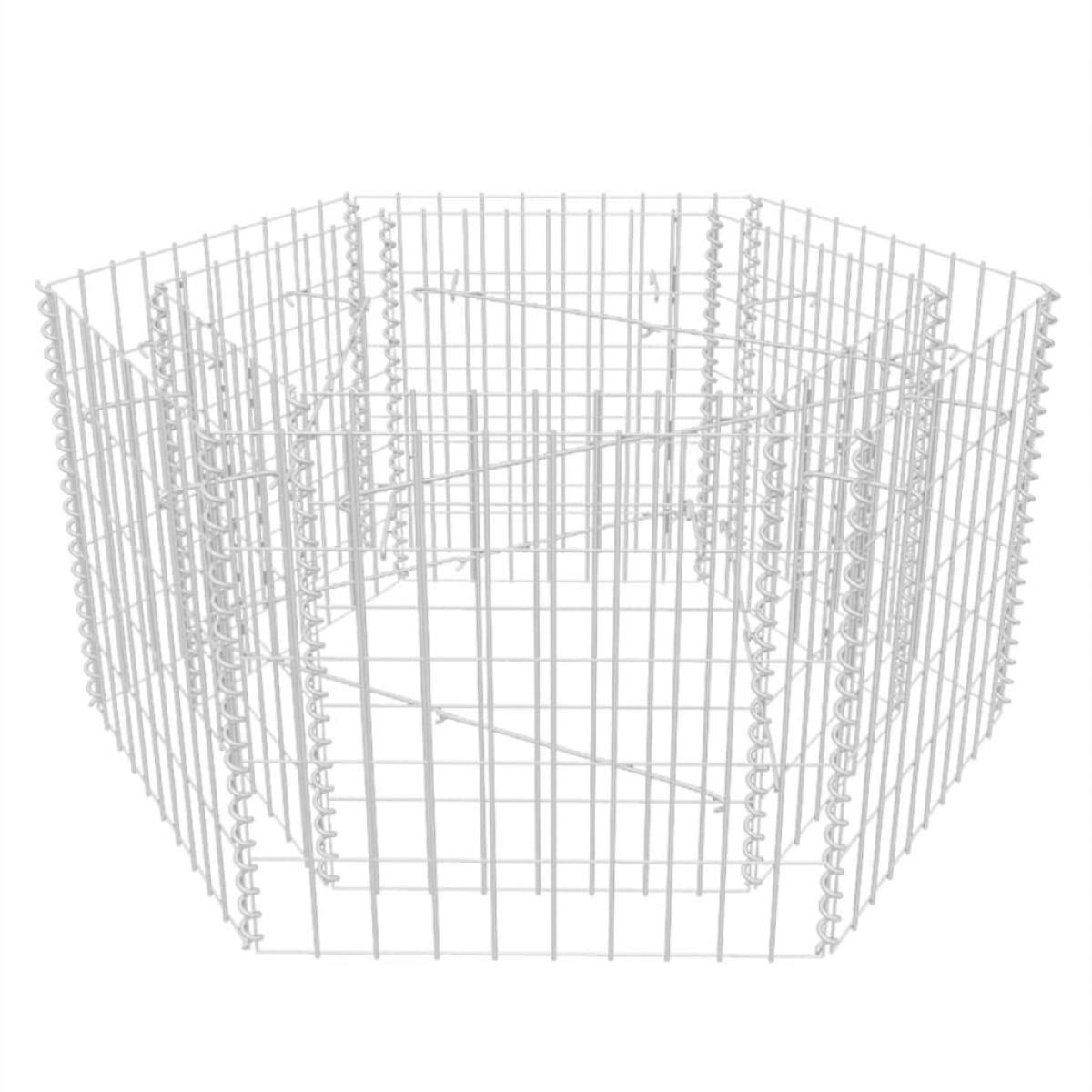 Arriate hexagonal de gaviones 100x90x50 cm