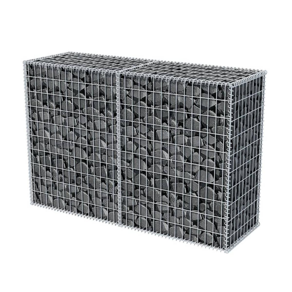 Cesta de muro de gaviones acero galvanizado 150x50x100 cm