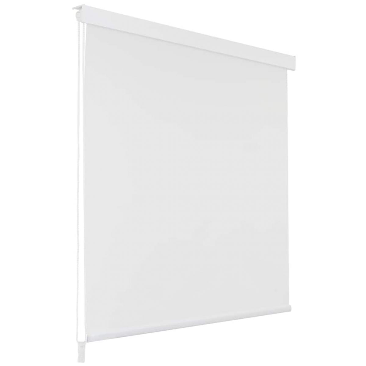 Persiana enrollable de ducha blanco 100x240 cm