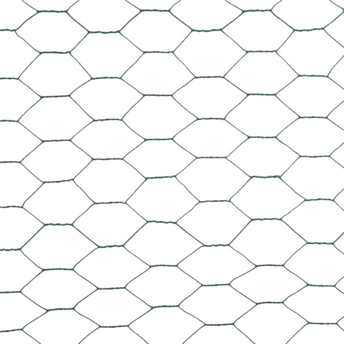 Alambrada de gallinero acero revestimiento PVC verde 25x1,5 m