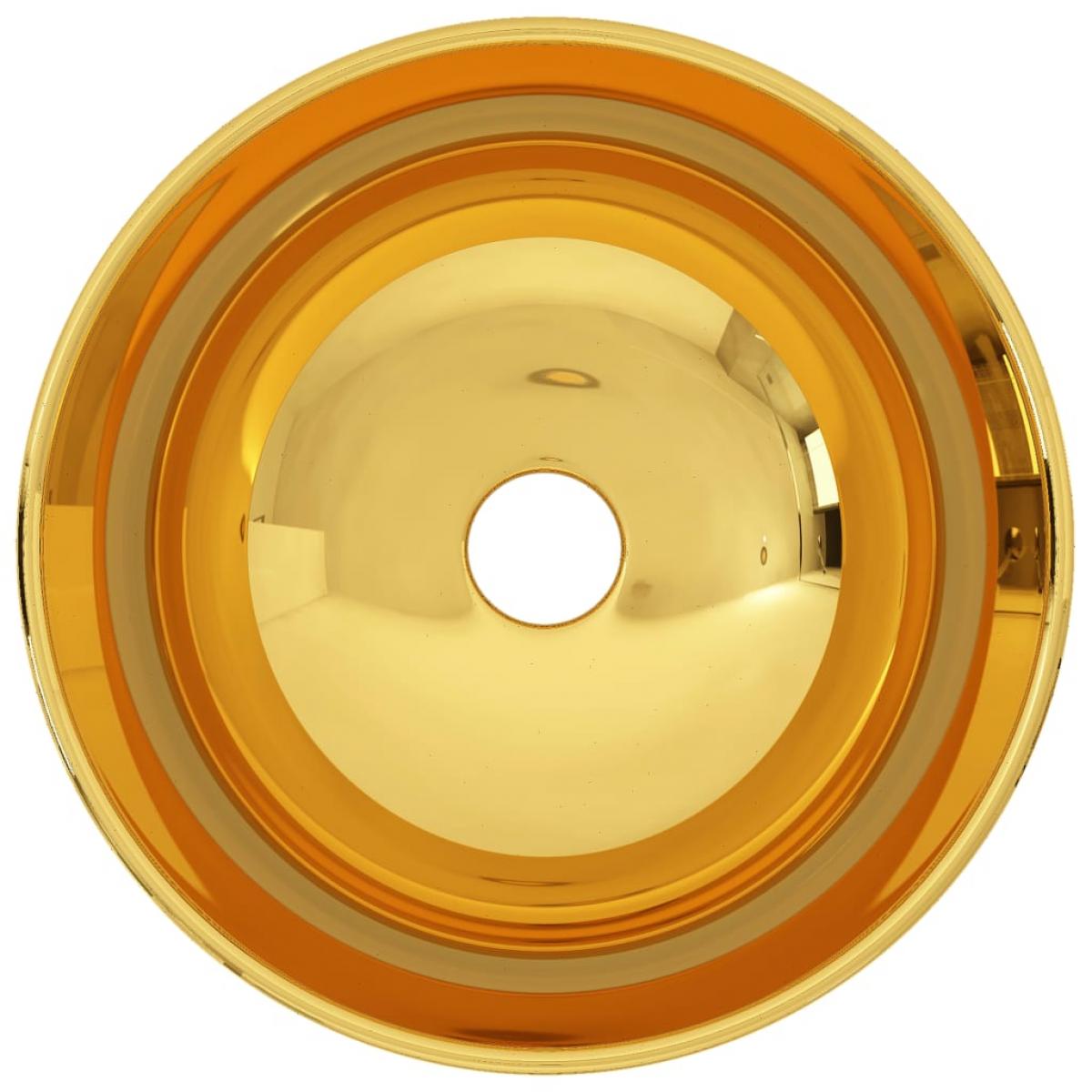 Lavabo 28x10 cm cerámica dorado