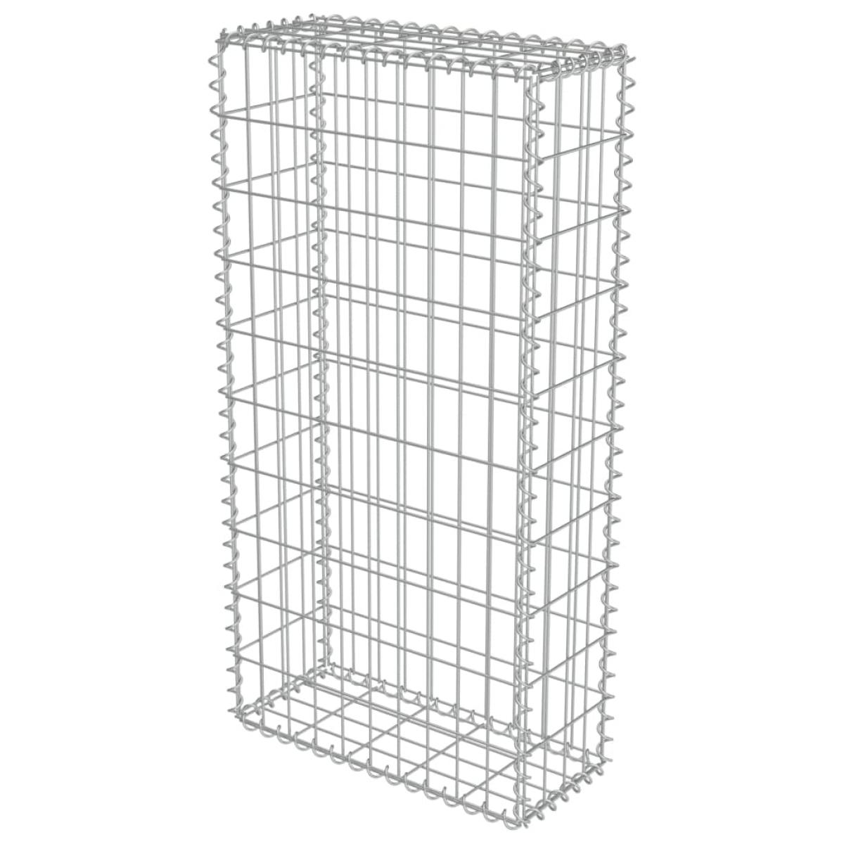 Muro de gaviones con cubiertas acero galvanizado 50x20x100 cm