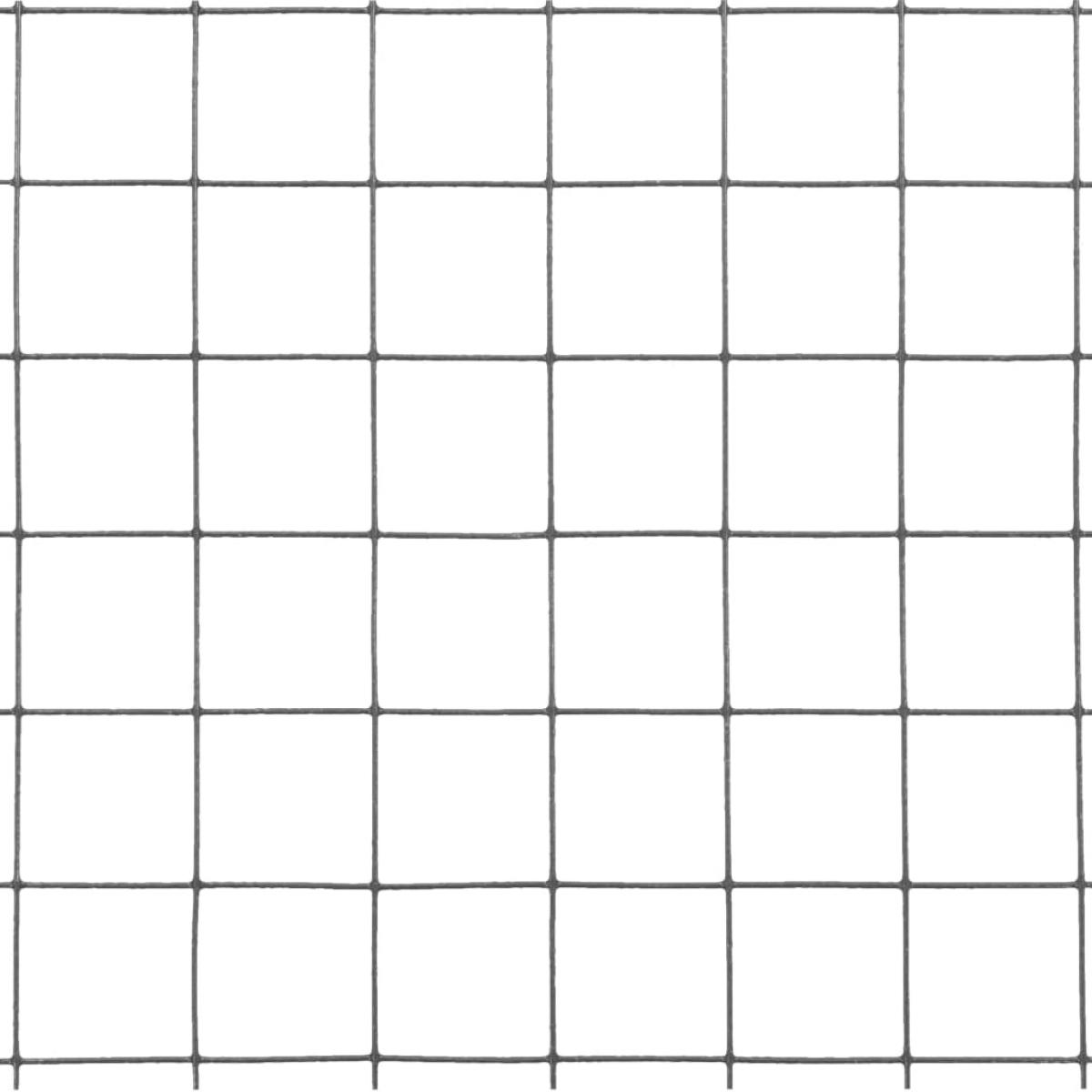 Alambrada de gallinero acero recubrimiento PVC gris 25x0,5 m