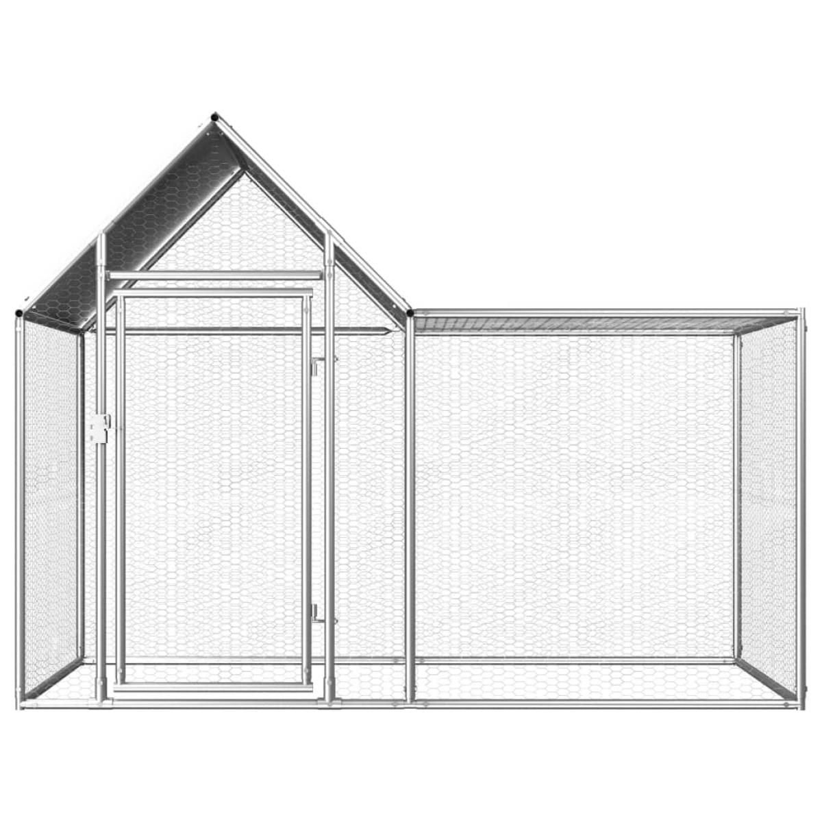 Gallinero de acero galvanizado 2x1x1,5 m