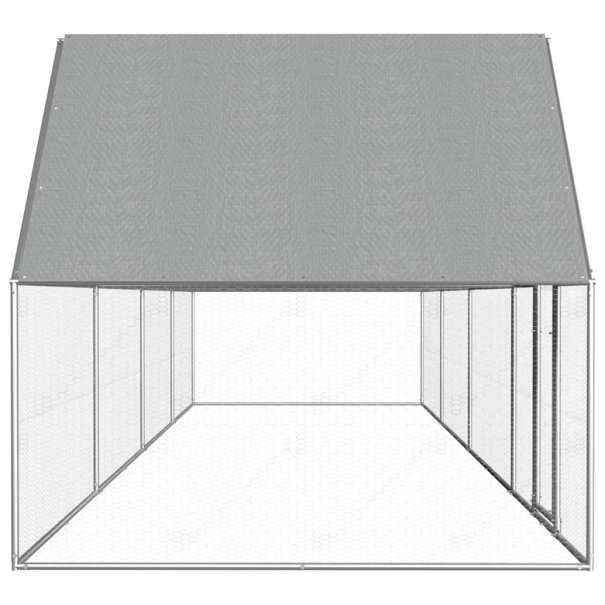 Gallinero de acero galvanizado 8x2x2 m