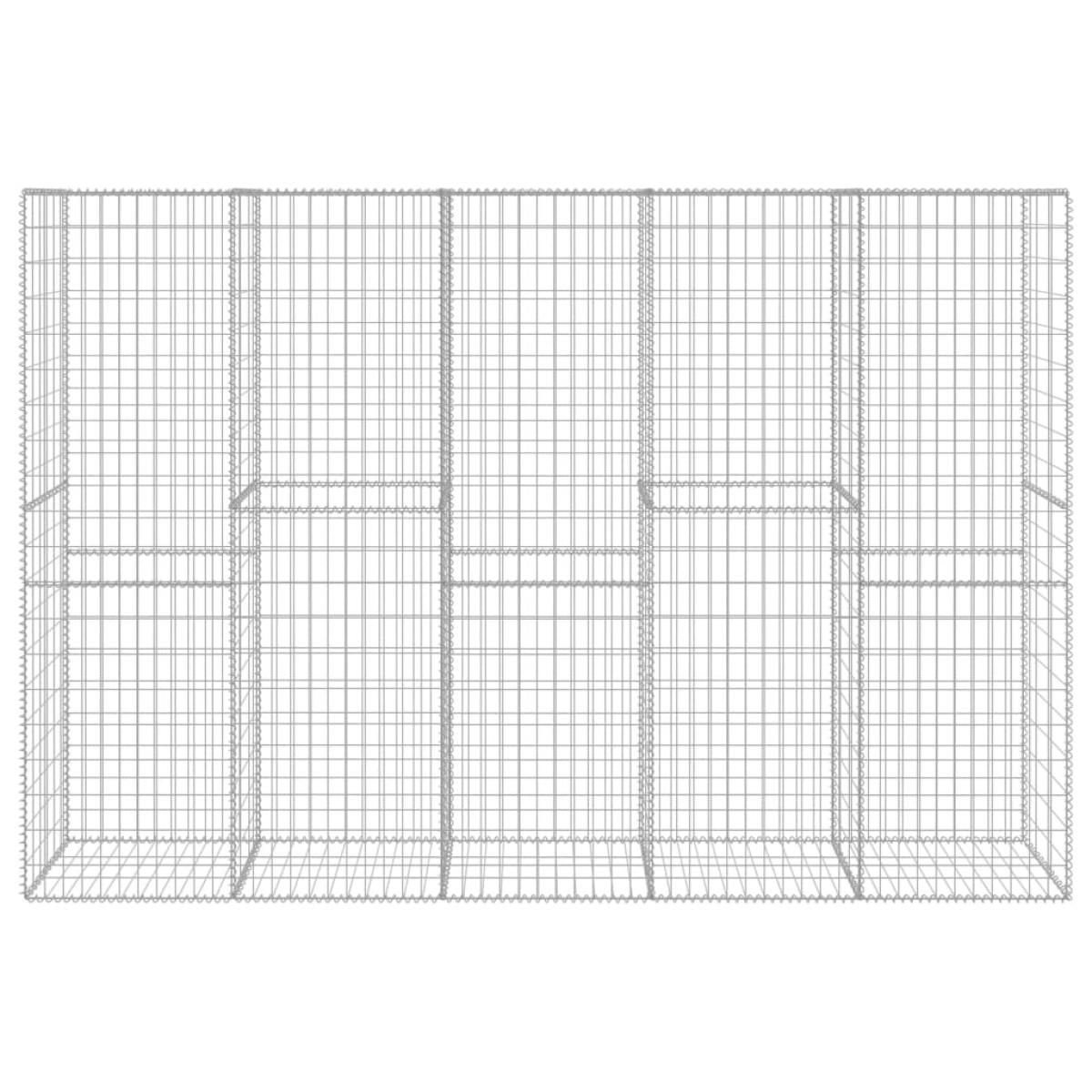 Muro de gaviones con cubierta acero galvanizado 300x50x200 cm