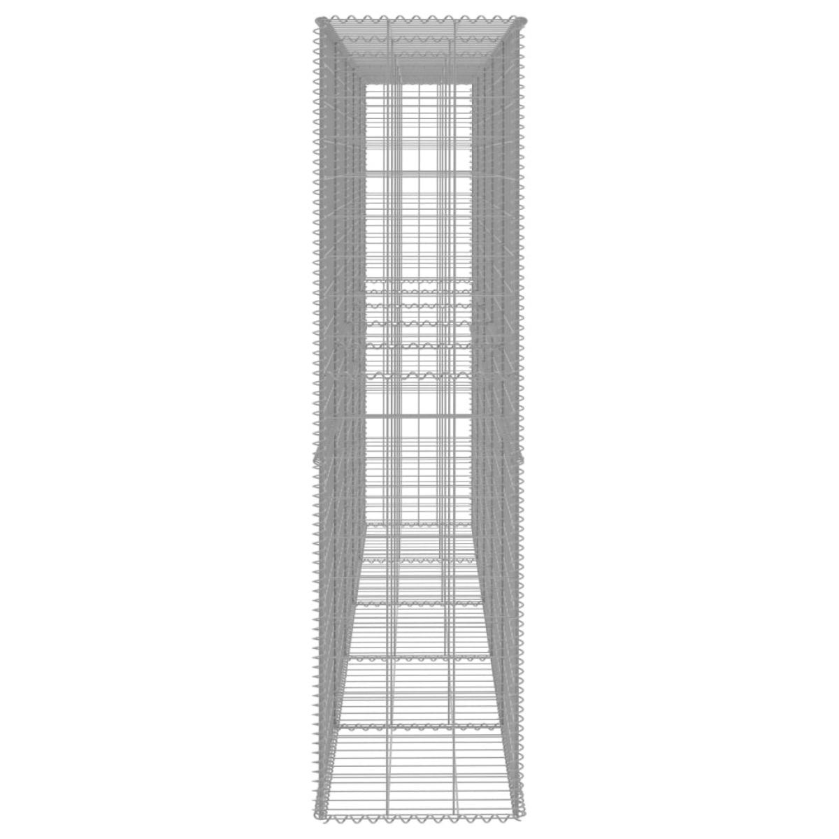 Muro de gaviones con cubierta acero galvanizado 300x50x200 cm