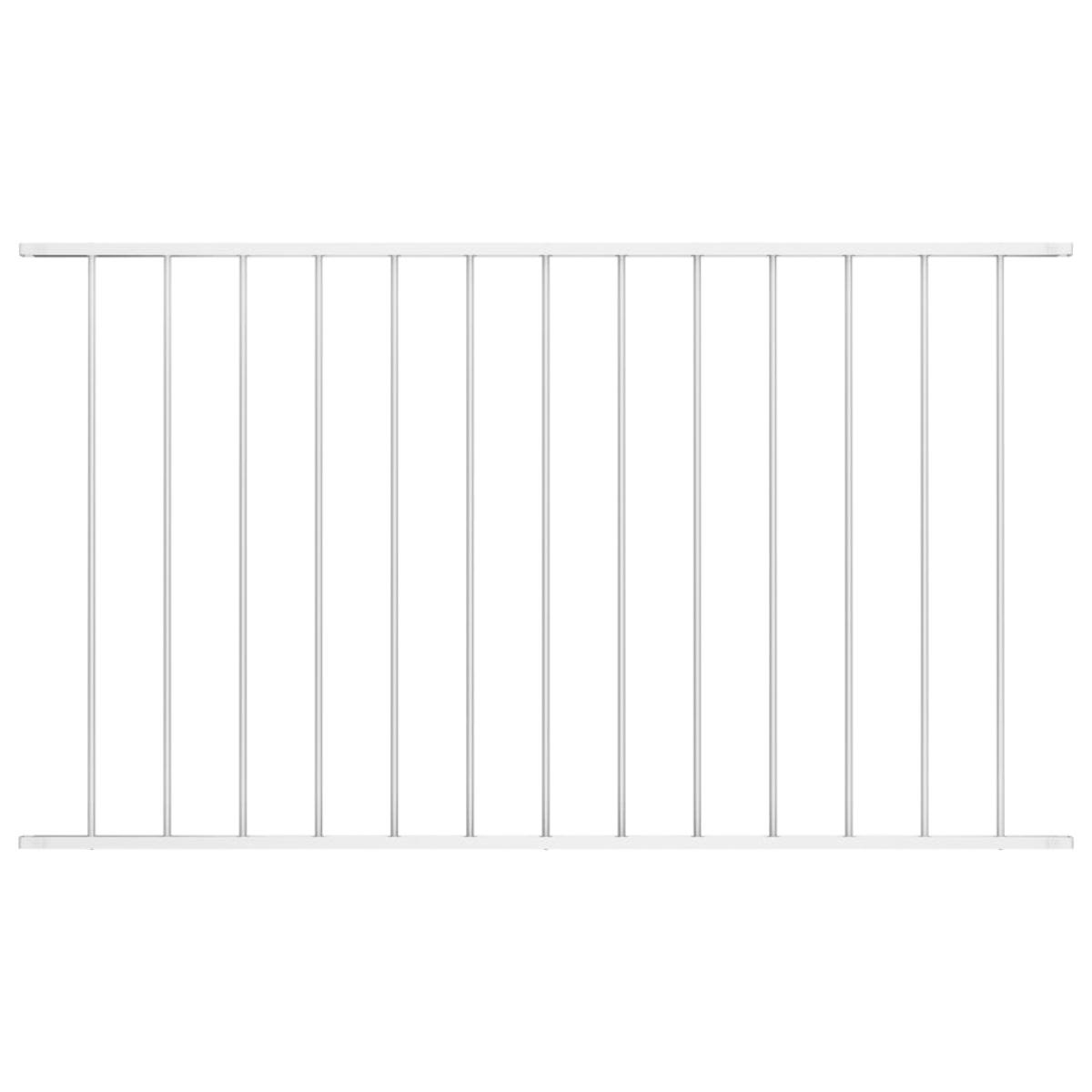 Panel de valla con acero recubrimiento polvo blanco 1,7x0,75m