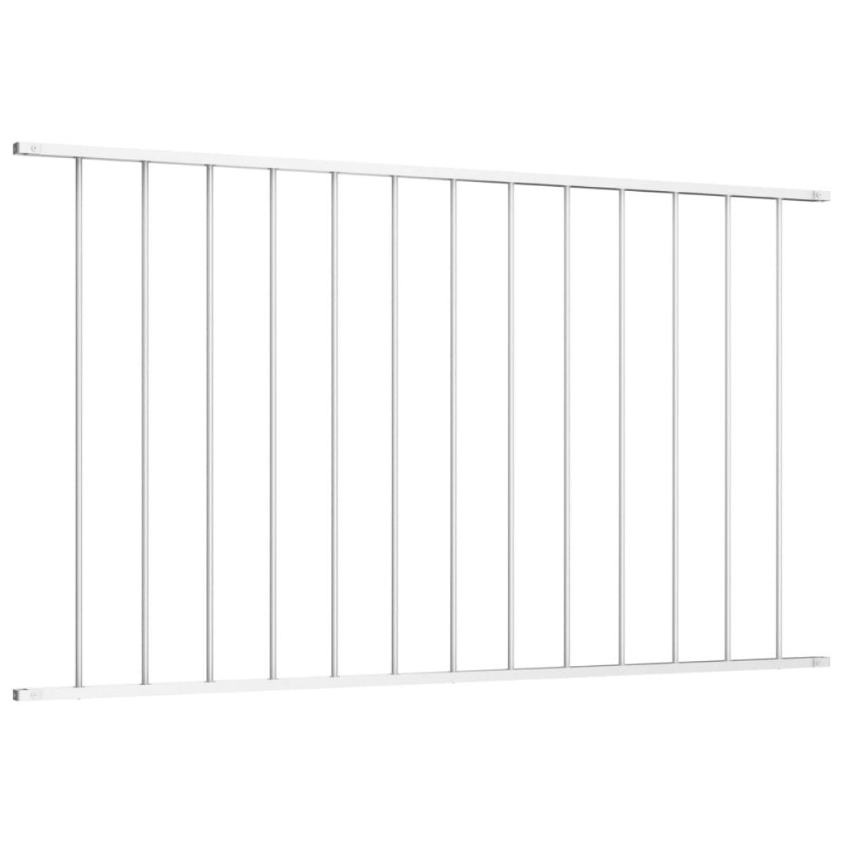 Panel de valla con acero recubrimiento polvo blanco 1,7x1,25m