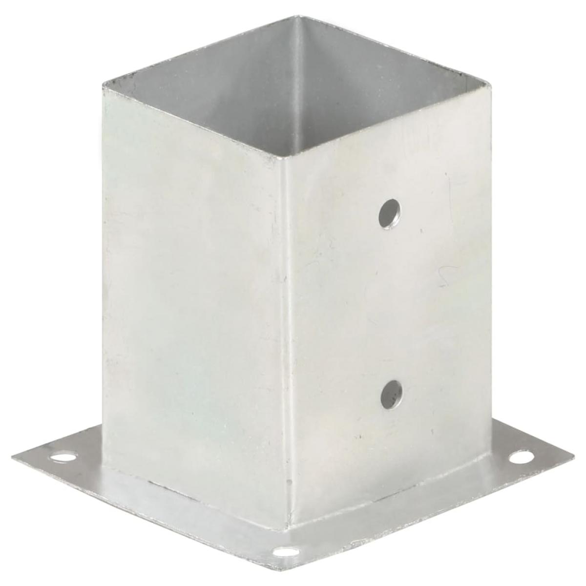 Anclajes para postes 4 unidades metal galvanizado 101 mm