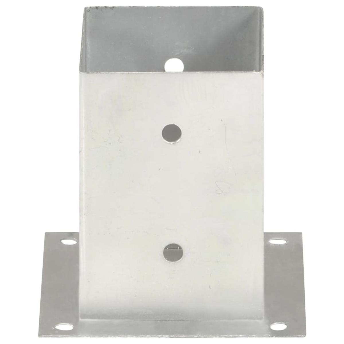 Anclajes para postes 4 unidades metal galvanizado 101 mm