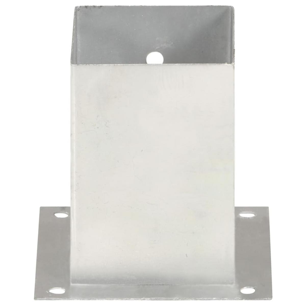 Anclajes para postes 4 unidades metal galvanizado 101 mm