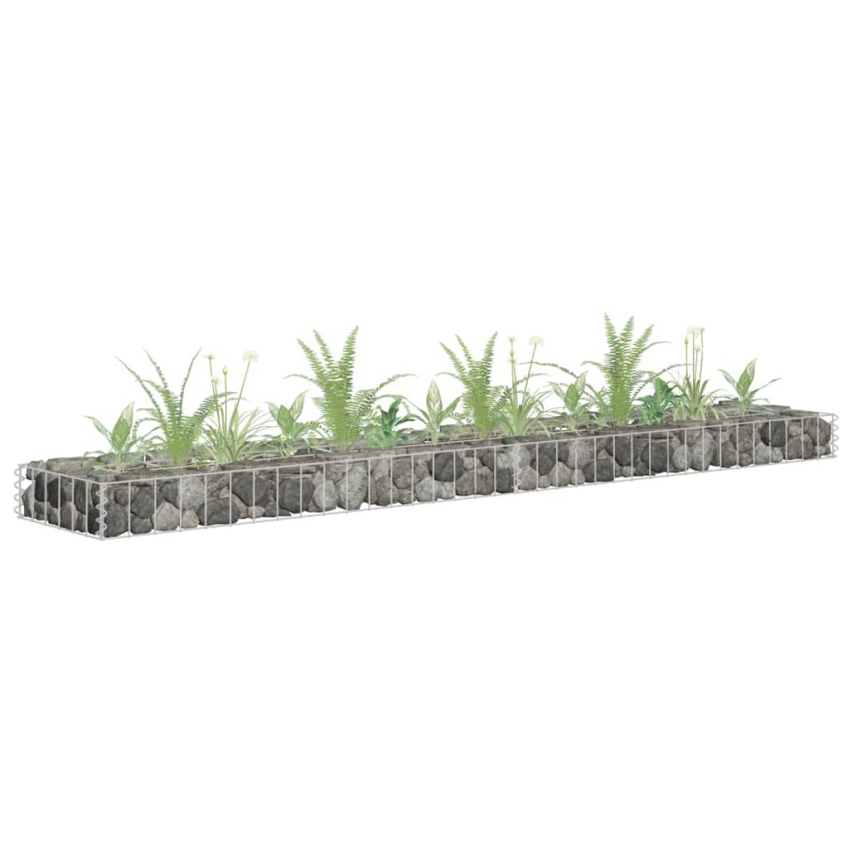 Arriate de gaviones de acero galvanizado 180x30x10 cm