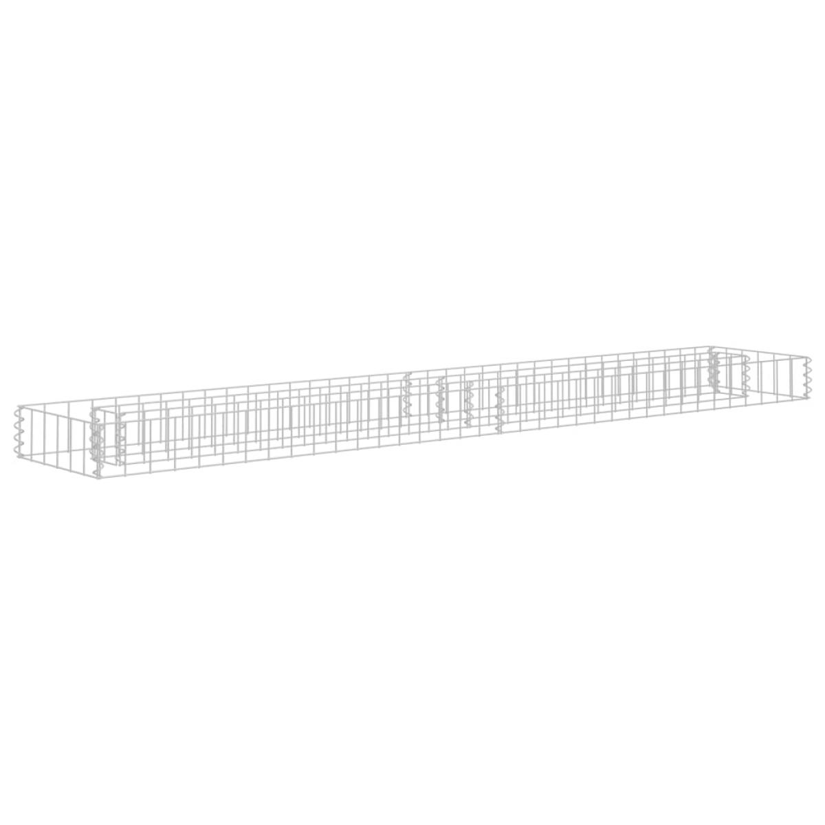 Arriate de gaviones de acero galvanizado 180x30x10 cm