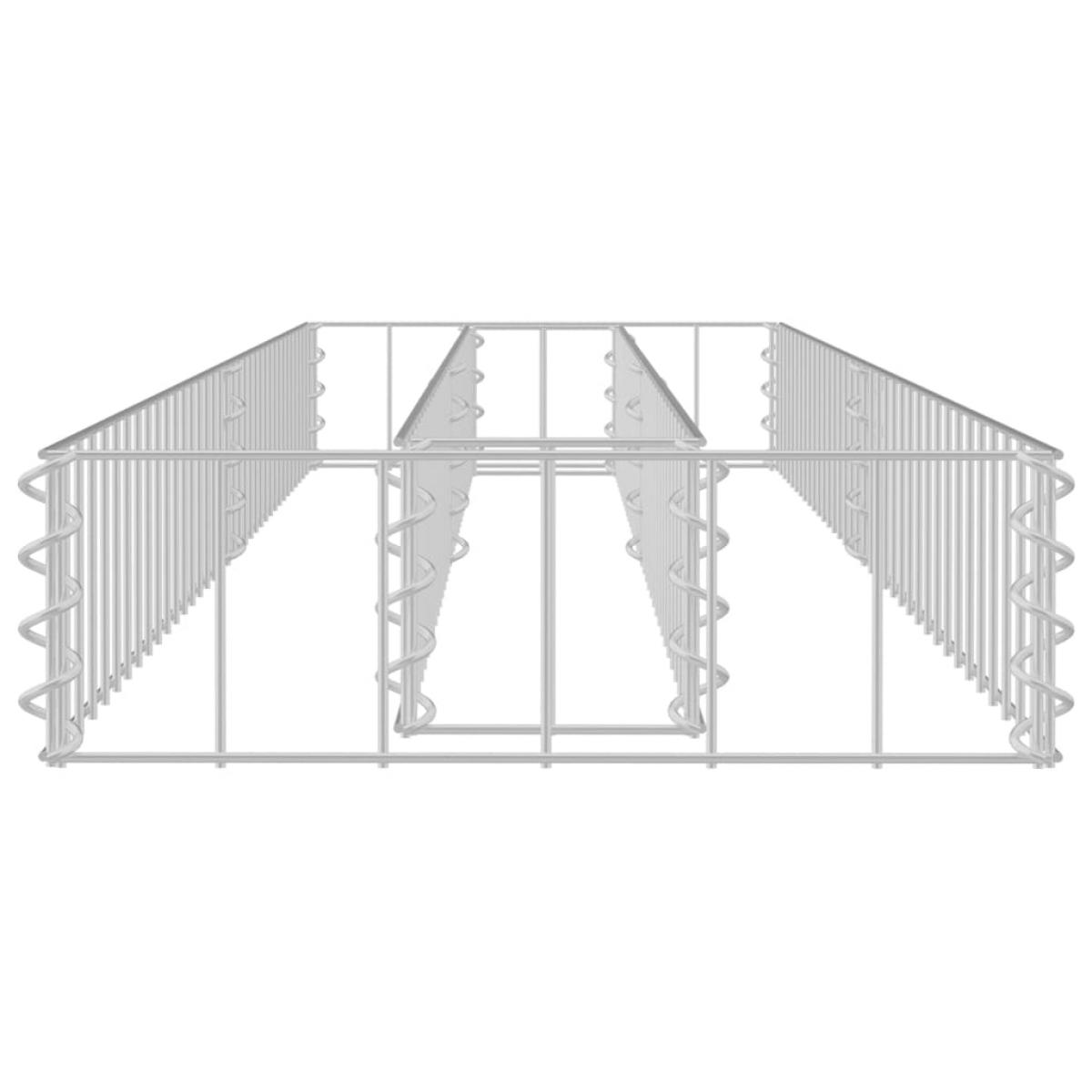 Arriate de gaviones de acero galvanizado 180x30x10 cm