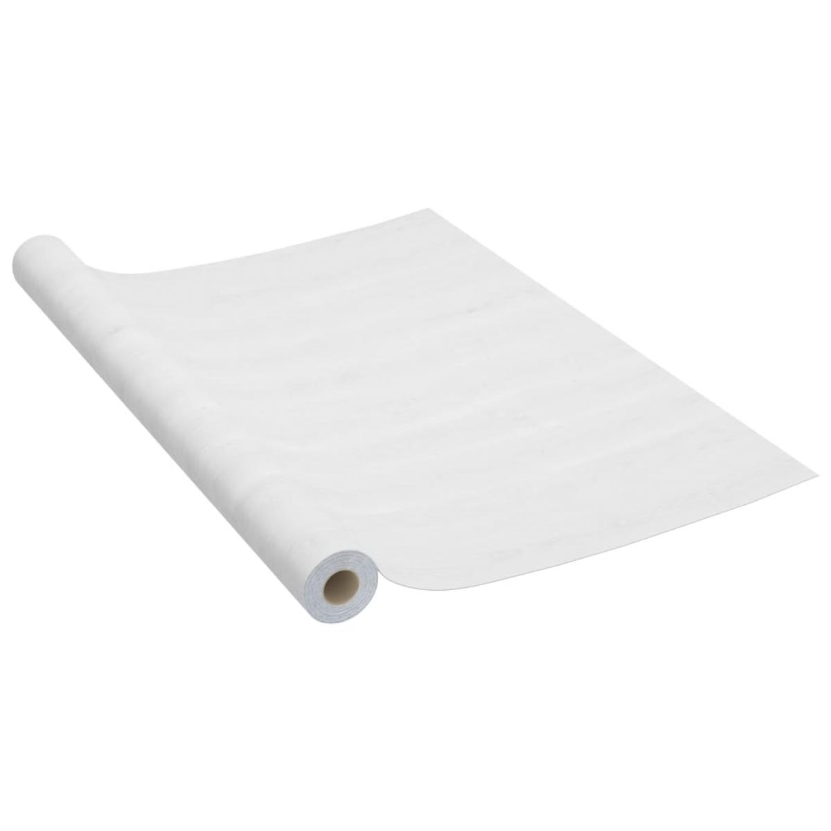 Láminas autoadhesivas para muebles PVC madera blanca 500x90 cm