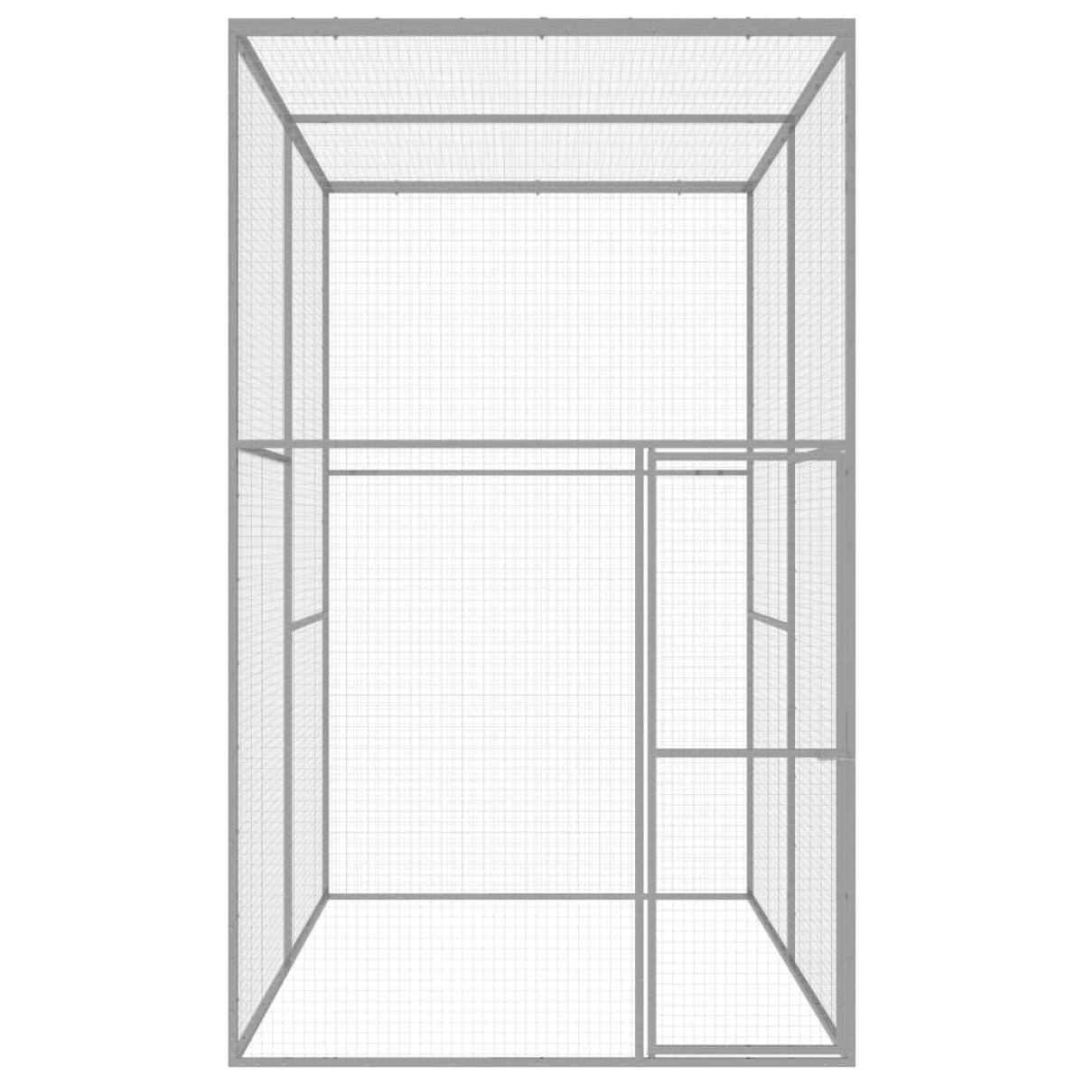 Jaula para gatos acero galvanizado 3x1,5x2,5 m