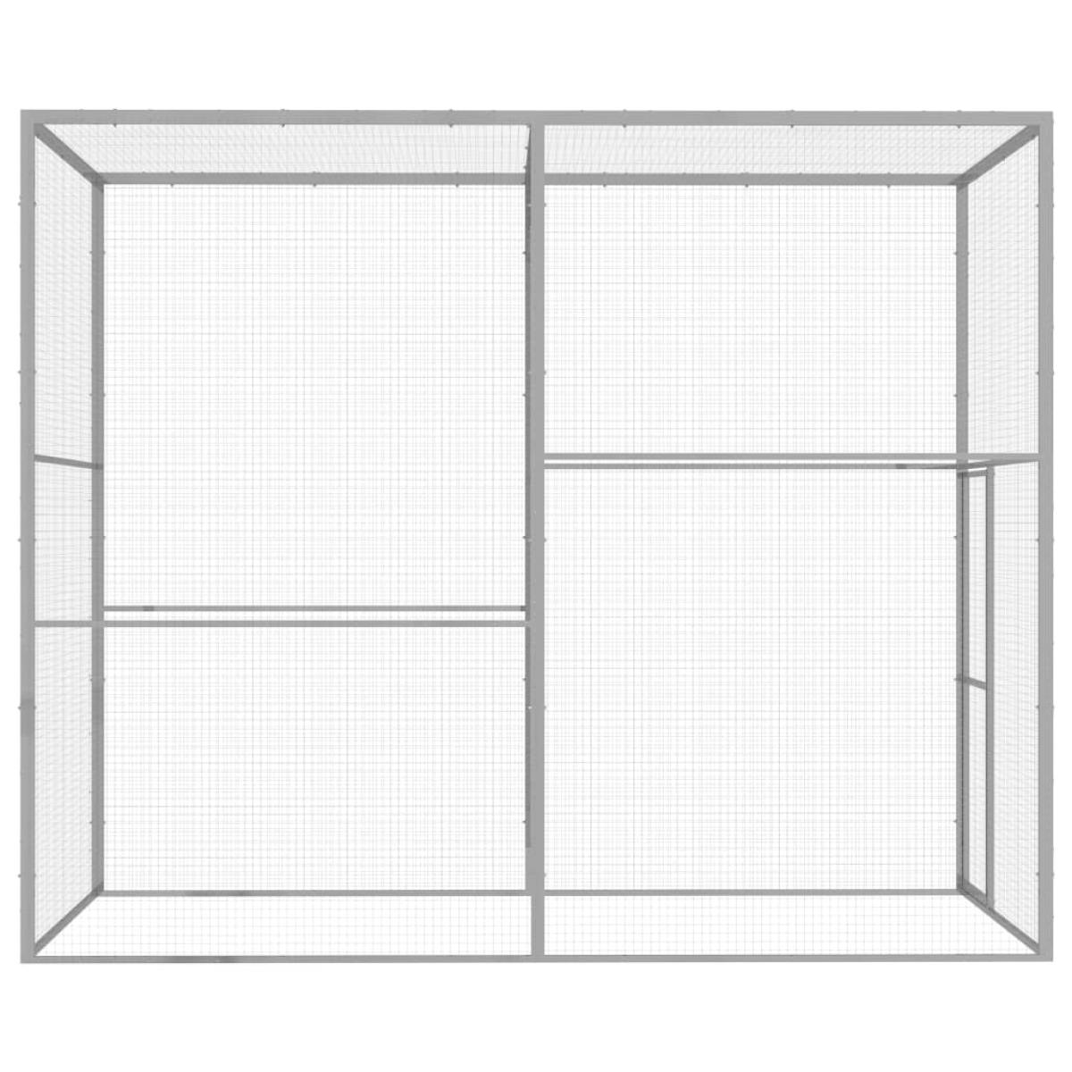 Jaula para gatos acero galvanizado 3x1,5x2,5 m