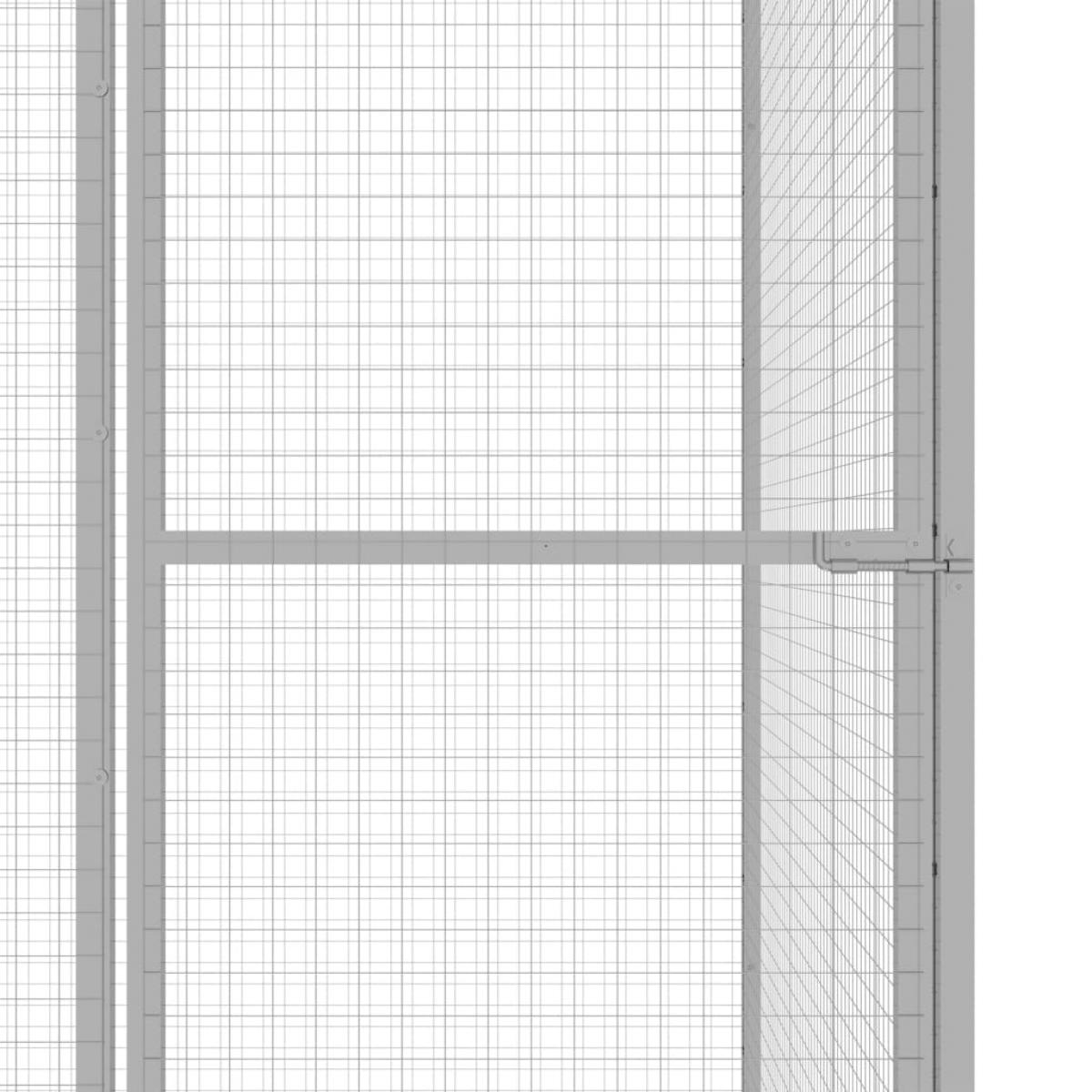 Jaula para gatos acero galvanizado 3x1,5x2,5 m