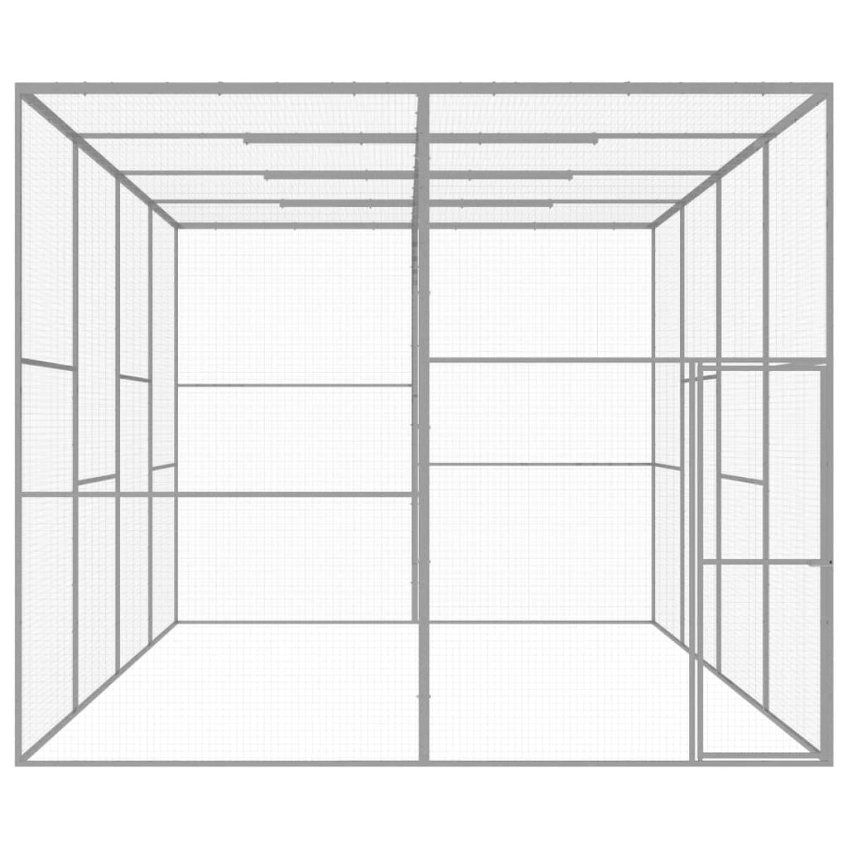 Jaula para gatos acero galvanizado 6x3x2,5 m