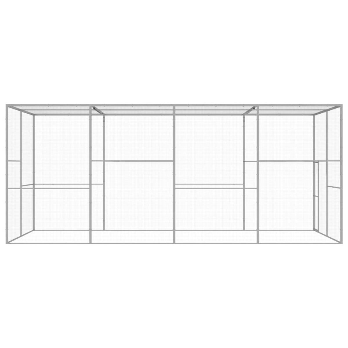 Jaula para gatos acero galvanizado 6x3x2,5 m