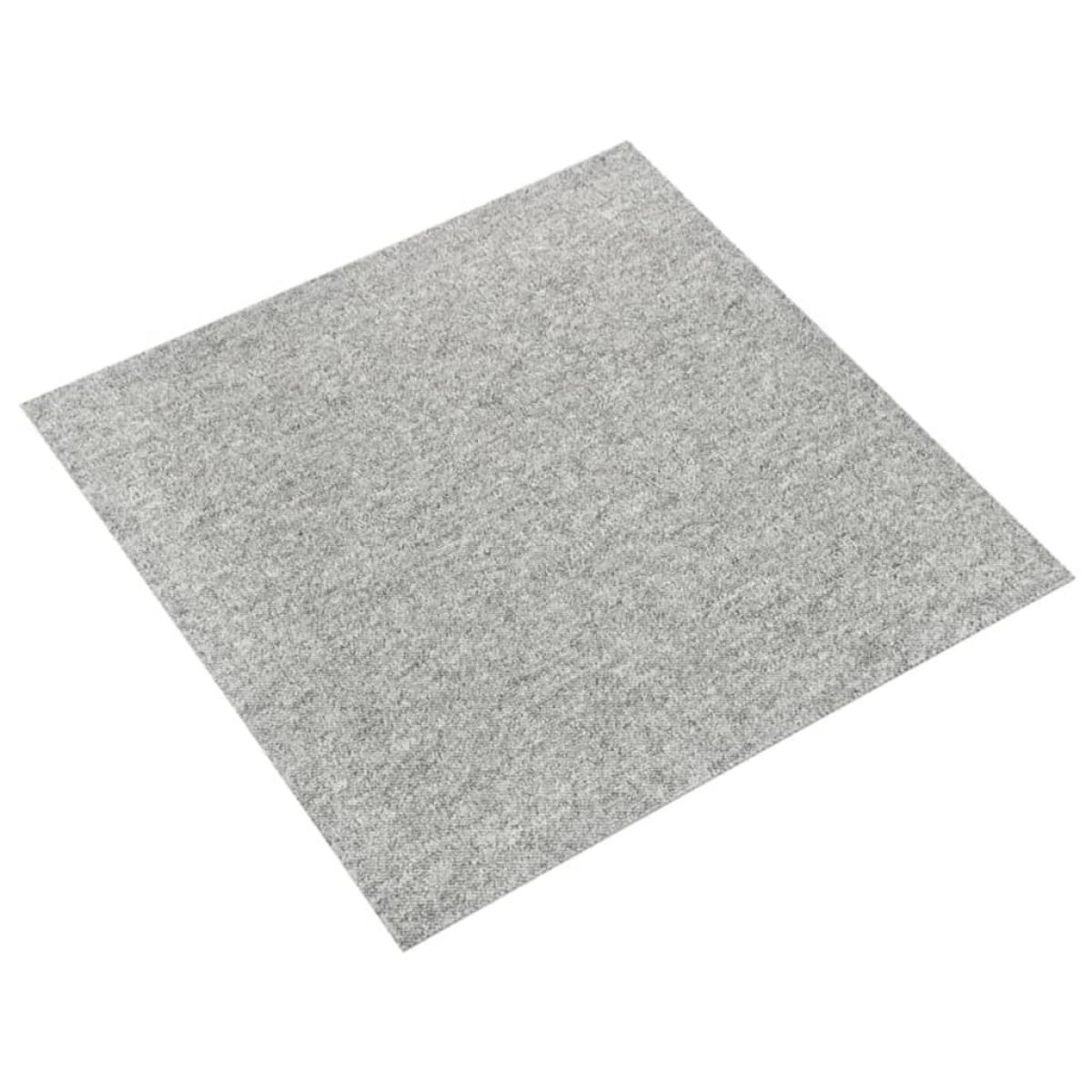 Baldosas de suelo de moqueta 20 uds 5 m² 50x50 cm gris claro