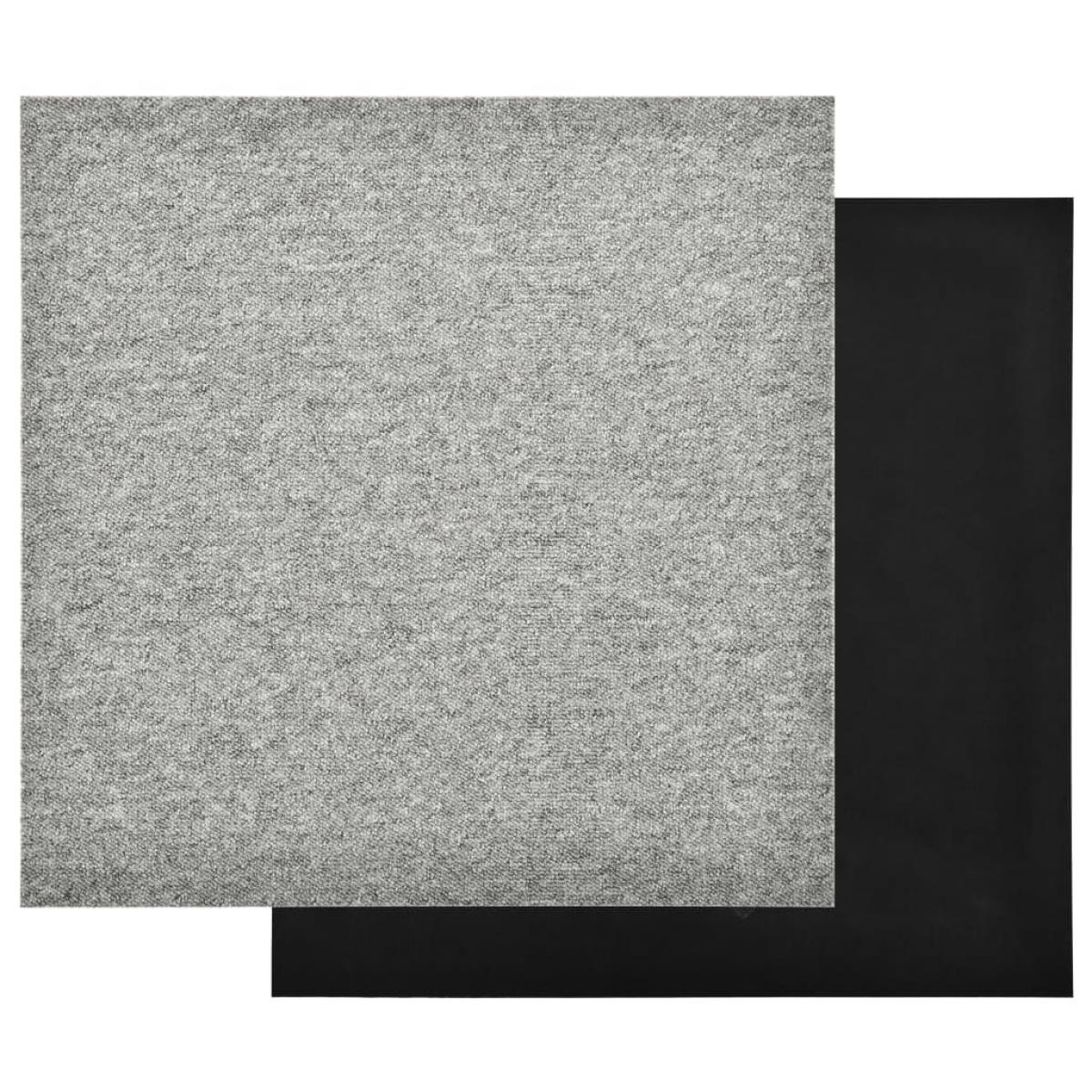 Baldosas de suelo de moqueta 20 uds 5 m² 50x50 cm gris claro