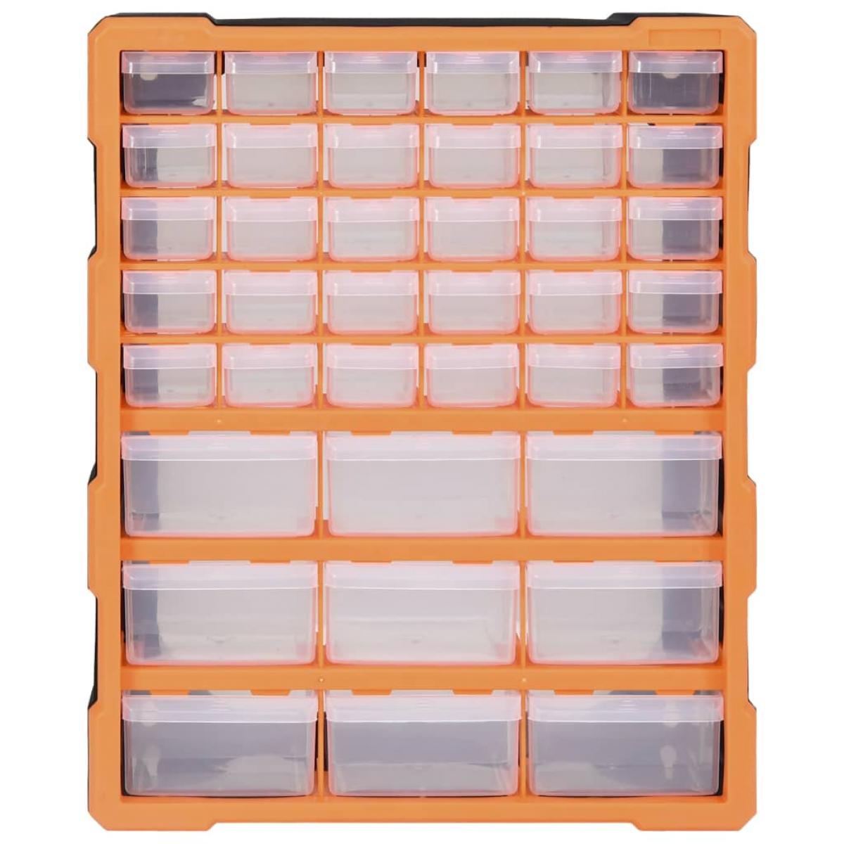 Organizador multicajones con 39 cajones 38x16x47 cm