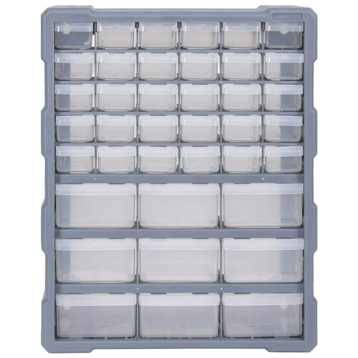 Organizador multicajones con 39 cajones 38x16x47 cm