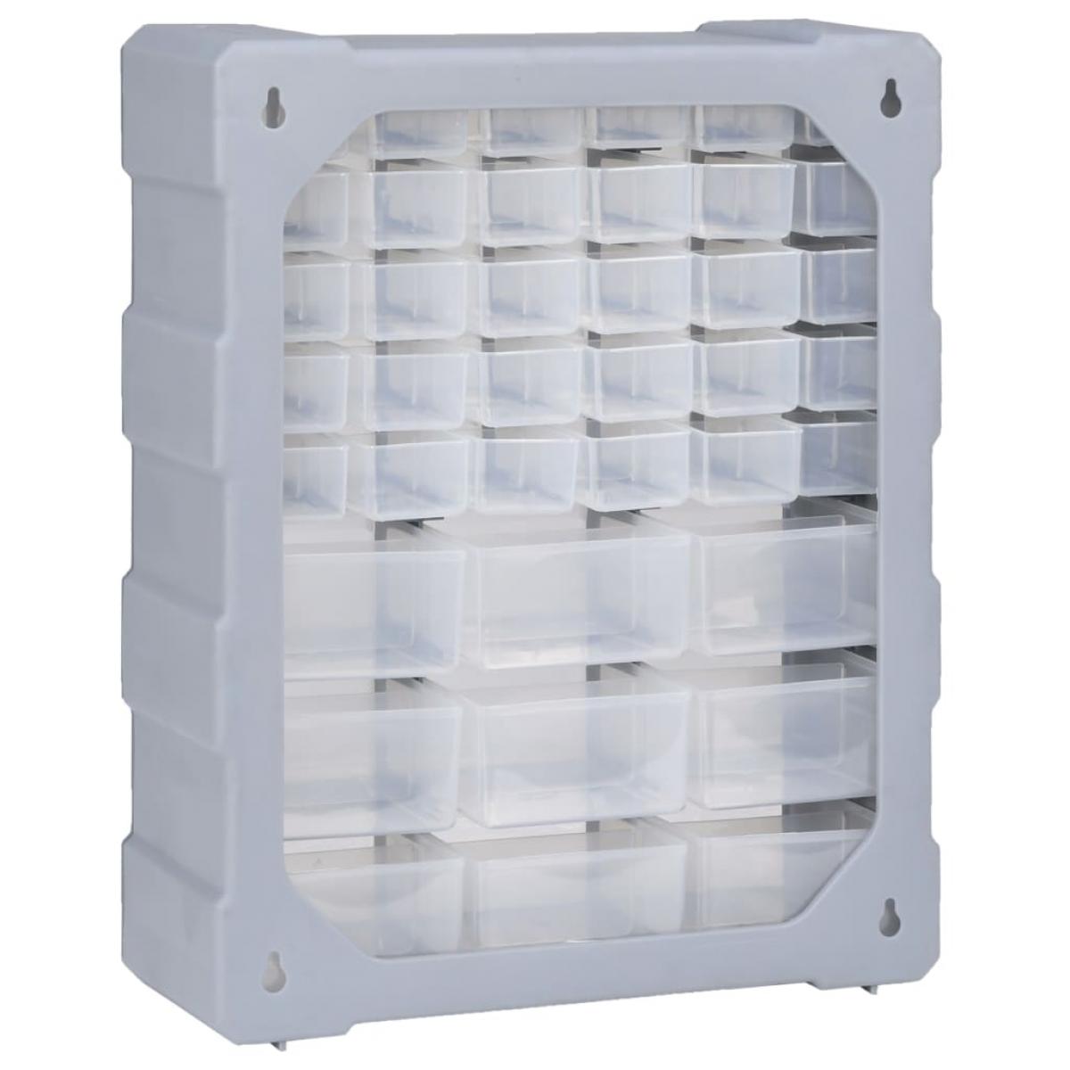 Organizador multicajones con 39 cajones 38x16x47 cm