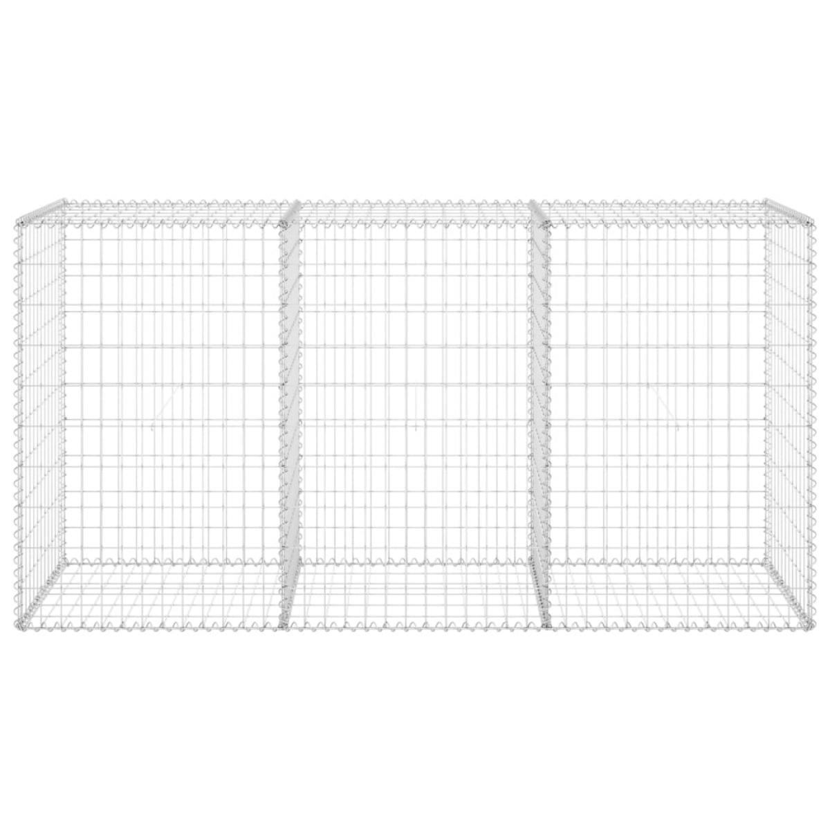 Muro de gaviones con cubiertas acero galvanizado 200x60x100 cm