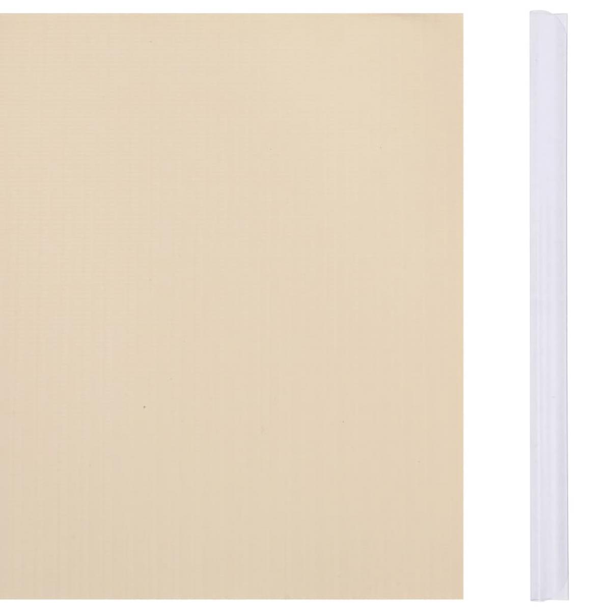Panel de valla de PVC crema 35x0,19 m
