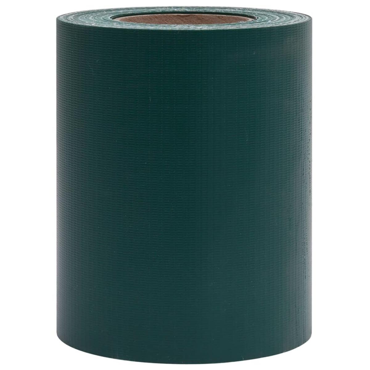 Panel de valla de PVC verde mate 35x0,19 m