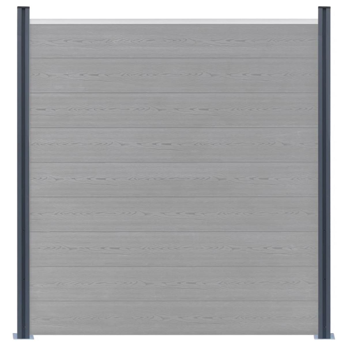 Postes de valla 2 unidades aluminio gris oscuro 185 cm