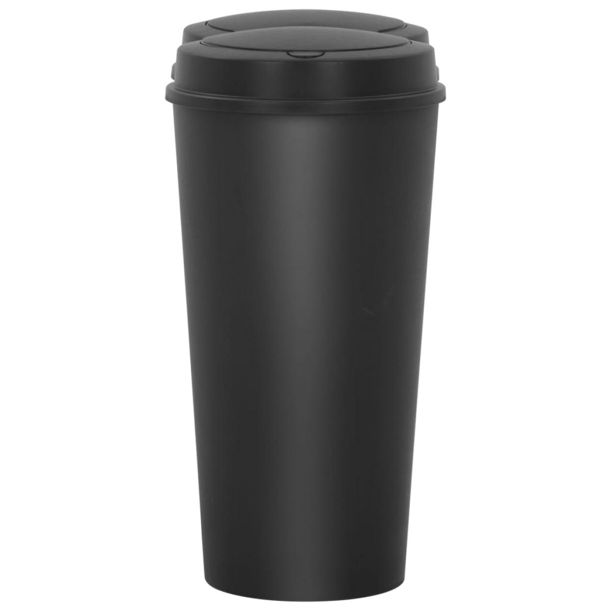 Cubo de basura doble negro 50 L